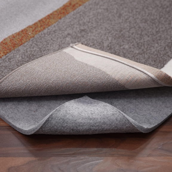 Non Slip Rug Pad 4 Feet x 6 Feet Rectangular 1/8 Inch Thick Felt Underlay for Area Rugs on Hardwood Floors
