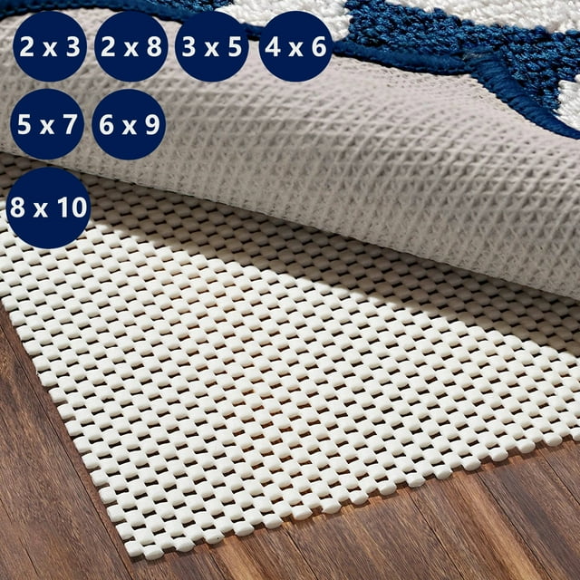 NonSlip Rug Pad 8 x 10 FT Strong NonSkid Rug Gripper Floor Protection, Extra Thick Pad for