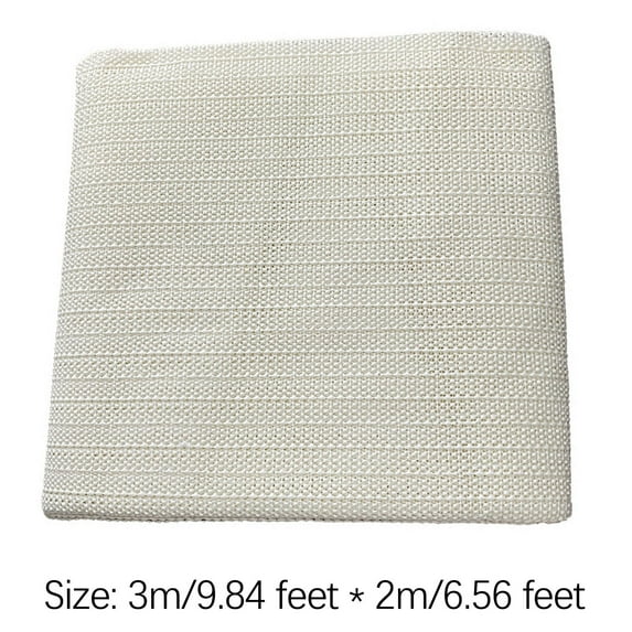 Non-Slip Rug Pad Gripper | Strong Grip Carpet Underlay for Hardwood Floors & Area Rugs | Thin PVC Mesh Cushion Protects Floors & Prevents Slips | White Color | Easy to Trim Custom Size