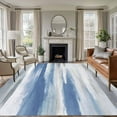 thumbnail image 1 of Non-Slip Rug Pad Rugs Blue Gradient Oil Painting Art Rectangle Area Rugs 5x7Ft Soft Carpet Pads for Living Room Kids Room, Ombre Gray Stripes, 1 of 9