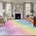 thumbnail image 1 of Non-Slip Rug Pad Rugs Fantasy Rainbow Gradient Color Rectangle Area Rugs 5x7Ft Soft Carpet Pads for Living Room Kids Room, Abstract Colorful Starry Sky, 1 of 9