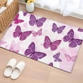 thumbnail image 1 of Non-Slip Rug Pad Rugs Farm Elegant Purple Butterfly Rectangle Area Rugs 2x3Ft Soft Carpet Pads for Living Room Kids Room, Summer Cartoon Animal, 1 of 9