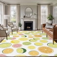 thumbnail image 1 of Non-Slip Rug Pad Rugs Farmhouse Lemon Seamless Rectangle Area Rugs 5x7Ft Soft Carpet Pads for Living Room Kids Room, Yellow Orange Green Fruit, 1 of 9