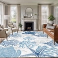 thumbnail image 1 of Non-Slip Rug Pad Rugs Ocean Sea Turtle Blue Coral Rectangle Area Rugs 5x7Ft Soft Carpet Pads for Living Room Kids Room, Sea Starfish Seahorse, 1 of 9