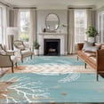 thumbnail image 1 of Non-Slip Rug Pad Rugs Ocean Sea Turtle Retro Wooden Rectangle Area Rugs 5x7Ft Soft Carpet Pads for Living Room Kids Room, Nautical Marine Life Wood Plank, 1 of 9