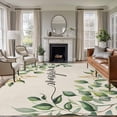 thumbnail image 1 of Non-Slip Rug Pad Rugs Retro Pastoral Green Eucalyptus Leaves Rectangle Area Rugs 5x7Ft Soft Carpet Pads for Living Room Kids Room, Welcome Text, 1 of 9