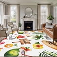thumbnail image 1 of Non-Slip Rug Pad Rugs Summer Beach Coconut Tree Rectangle Area Rugs 9x12Ft Soft Carpet Pads for Living Room Kids Room, Flower Green Tropical Leaves, 1 of 9