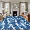 thumbnail image 1 of Non-Slip Rug Pad Rugs Summer Blue Ocean Waves Rectangle Area Rugs 5x7Ft Soft Carpet Pads for Living Room Kids Room, Abstract Water Ripples, 1 of 9