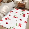 thumbnail image 1 of Non-Slip Rug Pad Rugs Summer Cherry Red Watercolor Rectangle Area Rugs 3x5Ft Soft Carpet Pads for Living Room Kids Room, Farm Fruit Harvest, 1 of 9
