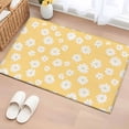 thumbnail image 1 of Non-Slip Rug Pad Rugs White Daisy Flower on Yellow Rectangle Area Rugs 2x3Ft Soft Carpet Pads for Living Room Kids Room, Watercolor Rustic Floral, 1 of 9