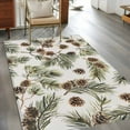 thumbnail image 1 of Non-Slip Rug Pad Rugs Winter Pine Cone Leaf Rectangle Area Rugs 4x6Ft Soft Carpet Pads for Living Room Kids Room, Watercolor Green Brown Plant, 1 of 9