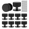 thumbnail image 1 of Evjurcn 10 Pcs Black Cabinet knobs with Install Screws Aluminum Alloy Drawer Knobs 1.1in Knobs Pull Handles for Cabinet, Drawer, Dressers, Wardrobe, 1 of 7