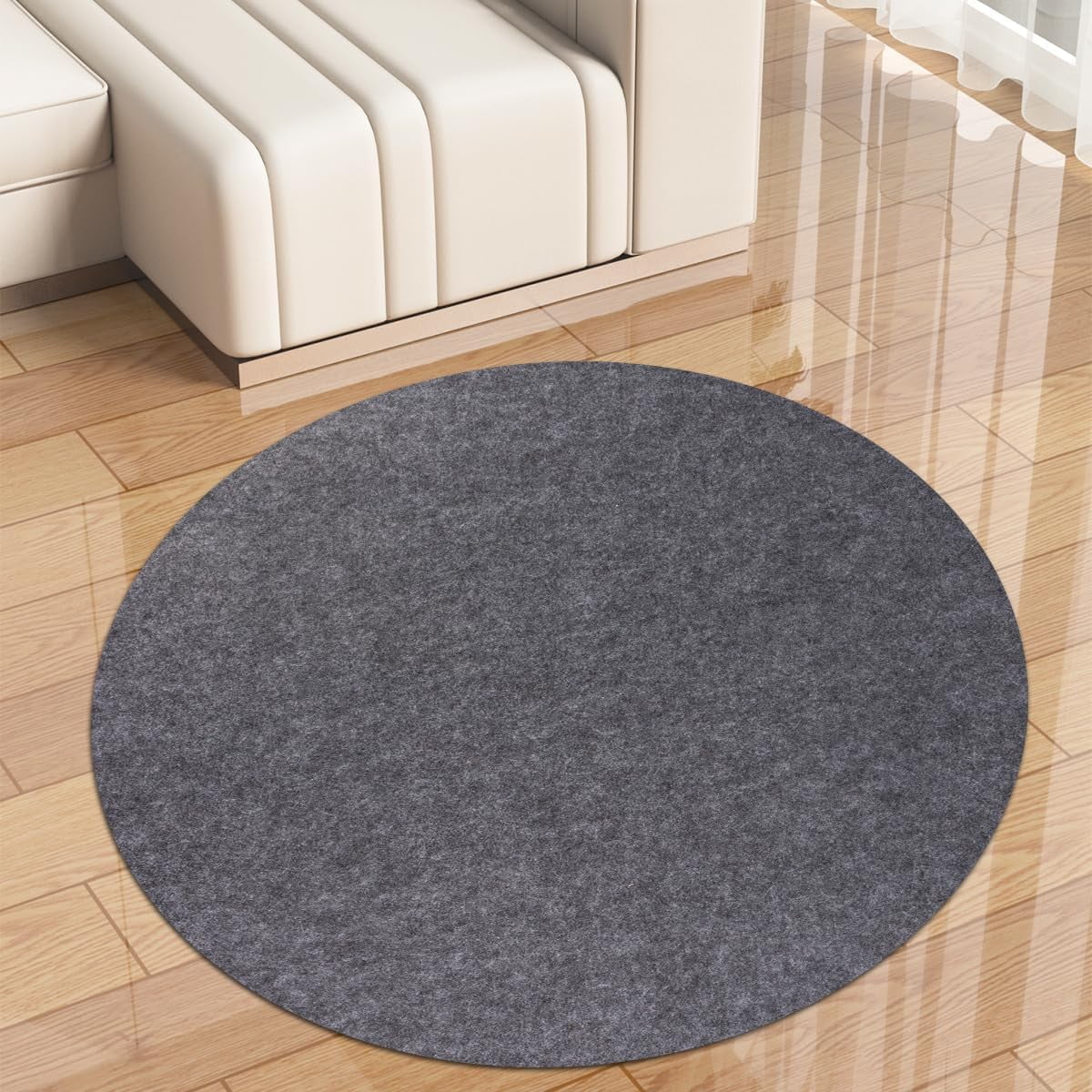 Non-Slip Rug Pads, Round 6 Ft Waterproof Extra Large Area Rugs Non-Skid ...