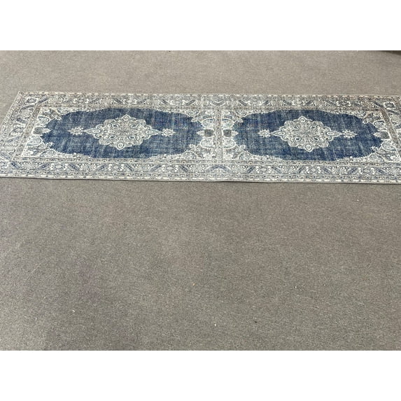 Non Slip Rugs, Indoor Rug, Floral Rug, Bohemian Rug, Chenille Printed Stye Rug, Thin Rug, Accent Rug, Navy Blue Rug, Cute Rug, Hallway Rug, Thick Rug, 1.7'x2.3' - 50x70 cm