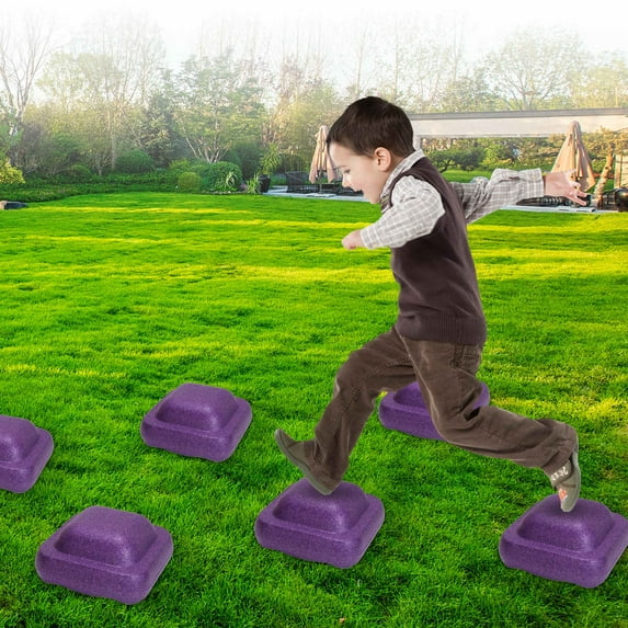 Non-Slip Sensory Balance Stepping Stones for Kids - Colorful Indoor/Outdoor Training Blocks for Physical Development, Core Strength, and Motor Skills (Ages 3-12)