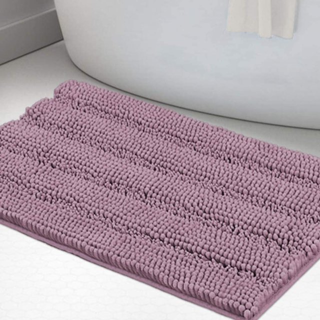 Non Slip Shaggy Bathroom Rugs Mauve Bath Rugs for Bathroom Chenille