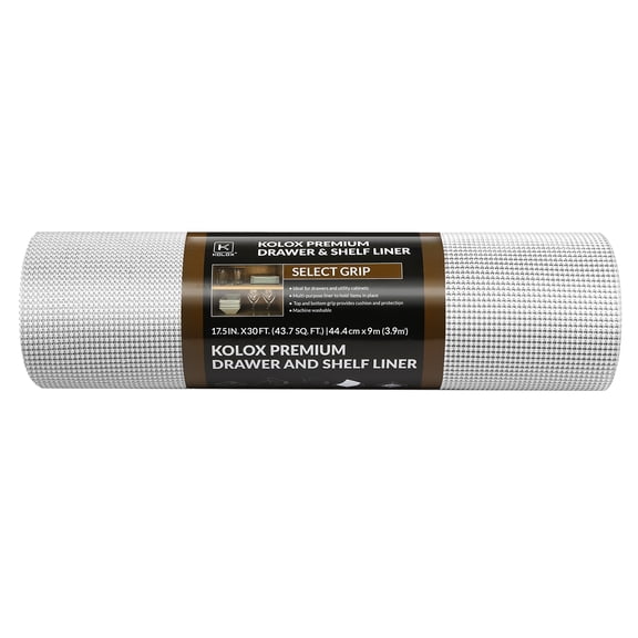 Non-Slip Shelf Liner,Tool Box Liner and Drawer Liner Is Perfect -Adjustable Grip Liners for Drawers, Shelves, Cabinets, Storage, Kitchen and Desks, Fit Any Space (17.5inch x 30ft)- White