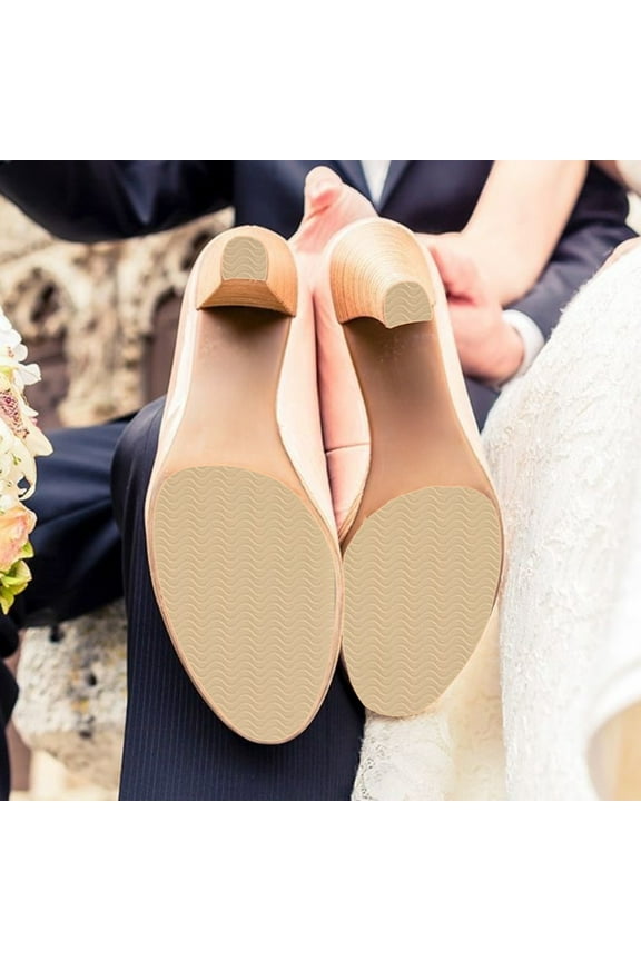 Non-Slip Shoe Sole Protector Tape with Wavy Diamond Pattern, Flexible PVC Grip Strips for Smooth Leather Soles, Includes Adhesive Aid and Gloves, 2-Pack