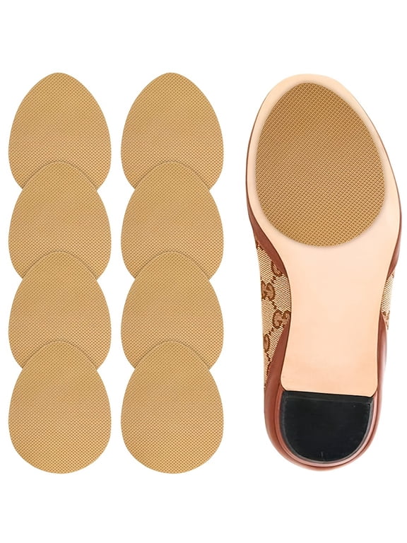Non-Slip Shoes Pads Adhesive Shoe Sole Protectors, High Heels Anti-Slip Shoe Grips (Beige - 4 Pairs)