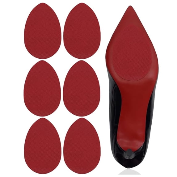 Non Slip Shoes Pads Self-Adhesive Shoe Grips Rubber Anti-Slip Shoe Grips Sole Stick Protector (Black-5Pairs)