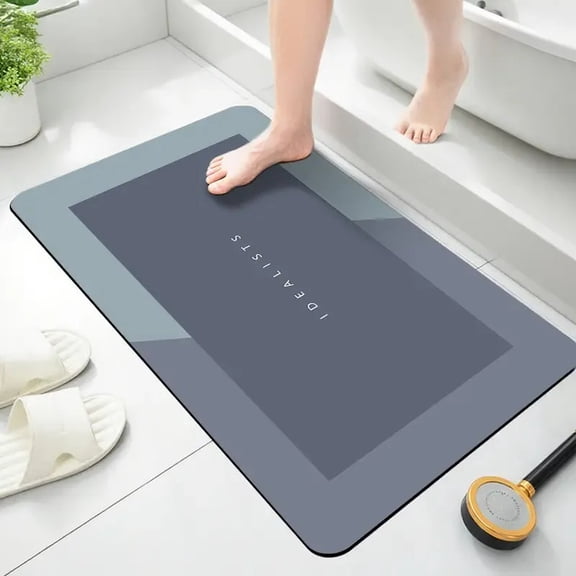 Non Slip Shower Mat, , Quick Drying Bath Tub Mats,Anti Slip Bath Mat Foot Scrubber Mat, Anti Slip Mat for Tub, Floor, Bathroom, Home, Kitchen, Hotel-Blue