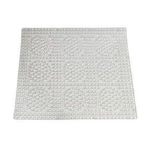 Non-Slip Shower Mat for Bathroom, Large Square Bathtub Safety Mat with Strong Suction Cups, Soft Textured Surface, Quick Drainage, Machine Washable, Durable Anti-Skid Pad for Home, Hotel, Spa Use