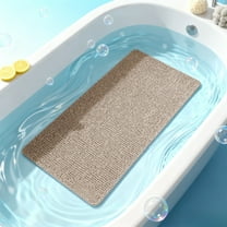 Non-Slip Shower Mat Bathtub Mat for Bath Tub,Anti Slip Bath Tub Mat,Floor Mat,Soft PVC Bathroom Mats,Foot Scrubber Mat,Quick Drying Easy Cleaning Mats for Wet Areas (Beige)