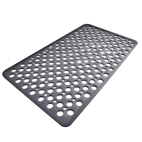 Non-Slip Shower Mat with Drain Holes, Anti-Slip Bath Mat for Wet Floors, Quick Drying TPE Bathroom Mat, for Shower Tub Bathroom Floors (Gray,1pc)