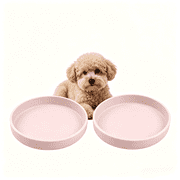 Silicone Pet Bowl Set, 2-Pack, 7-Inch Wide Shallow Design for Cats & Dogs, Whisker-Friendly, Non-Slip Base, For Wet & Dry Food