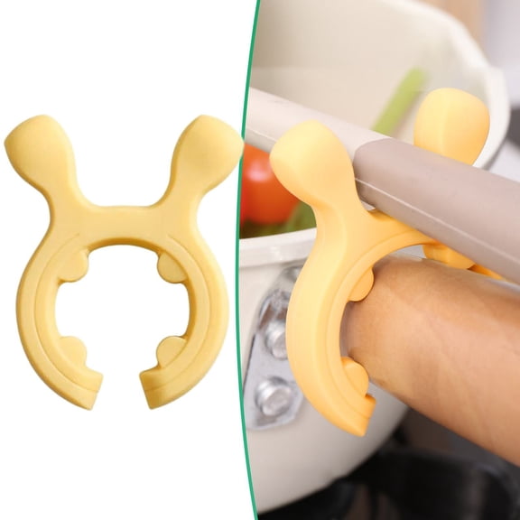 Non-Slip Silicone Spoon Rest, Spatula Rack for Pot, Anti-Scalding Adjustable Cute Utensil Holder, Boil Over Spill Stopper, Funny Kitchen Cooking Gadget, 1 Pcs, 2.55x1.96"