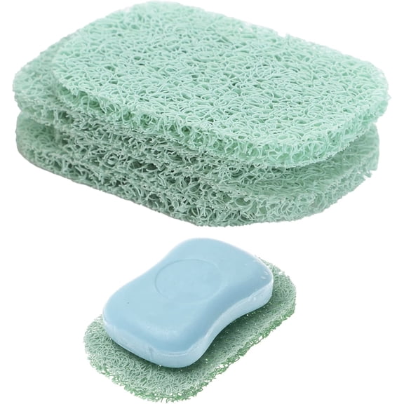 Non-Slip Soap Saver Pads - Self-Draining Soap Bar Holder for Shower, Bathroom and Travel - 4 Piece Set