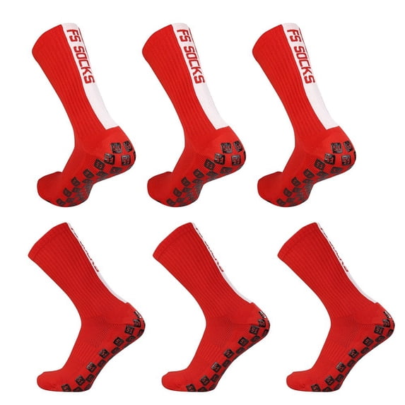 Non Slip Soccer Socks 3 Pairs Anti Slip Grip Sports Socks