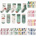 thumbnail image 1 of Non Slip Socks,Kids Crew Socks for Boys Girls Socks Cotton Socks Casual Wear Unisex Cute Socks 2T 3T 4T 5T 6T 7T 8T 9T 10T 11T 12T Kids,Multipack, 1 of 4
