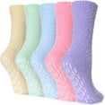 thumbnail image 1 of Non Slip Socks for Women Winter Warm Cozy Fuzzy Slipper Socks Soft Fluffy Hospital Socks with Grips, 1 of 11