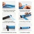 thumbnail image 1 of Non Slip Soft Silicone Grip Tape For Motorcycle Handlebars, 3.6Ft Wrap Around Grips, Vent Holes For Motorcycle Scooters Fishing Pole (G), 1 of 7