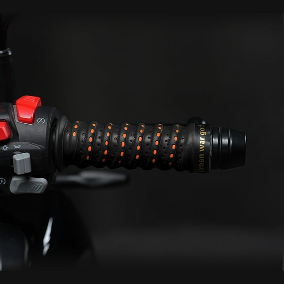 Non-Slip Soft Silicone Grip Tape for Motorcycle Handlebars, Anti-Slip Wrap-Around Handlebar Grips with Air Vent Holes for Scooters, E-Bikes and Dirt Bikes