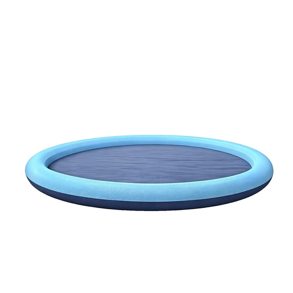 Non-Slip Splash Pad for Dogs, 39.4" Thickened Sprinkler Pool, Durable Outdoor Water Play Mat, Summer Sprinkler Toy for Backyard, Multiplayer Playable Water Games, Blue