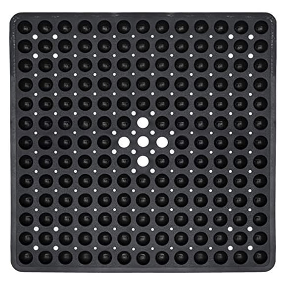 Non-Slip Square Shower Mat 21 x 21 inch – Anti-Slip PVC Bath Mat for Inside Shower Stalls – Durable Shower Floor Mat with Suction Cups and Drain Holes (21x21)