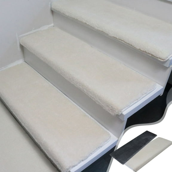 Non-Slip Stair Step Mat, Self Adhesive Carpet Sticker, Solid Wood Material, Heavy-Duty Non-Slip, Solid Color Design, Home Use, Stair Safety Stickers, Entryway Protection TOPLIU