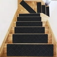thumbnail image 1 of Non-Slip Stair Tread Safety Mats - Reusable Adhesive Step Pads Elderly Pet Fall Prevention Carpet Gripper Indoor Staircase(Black), 1 of 6