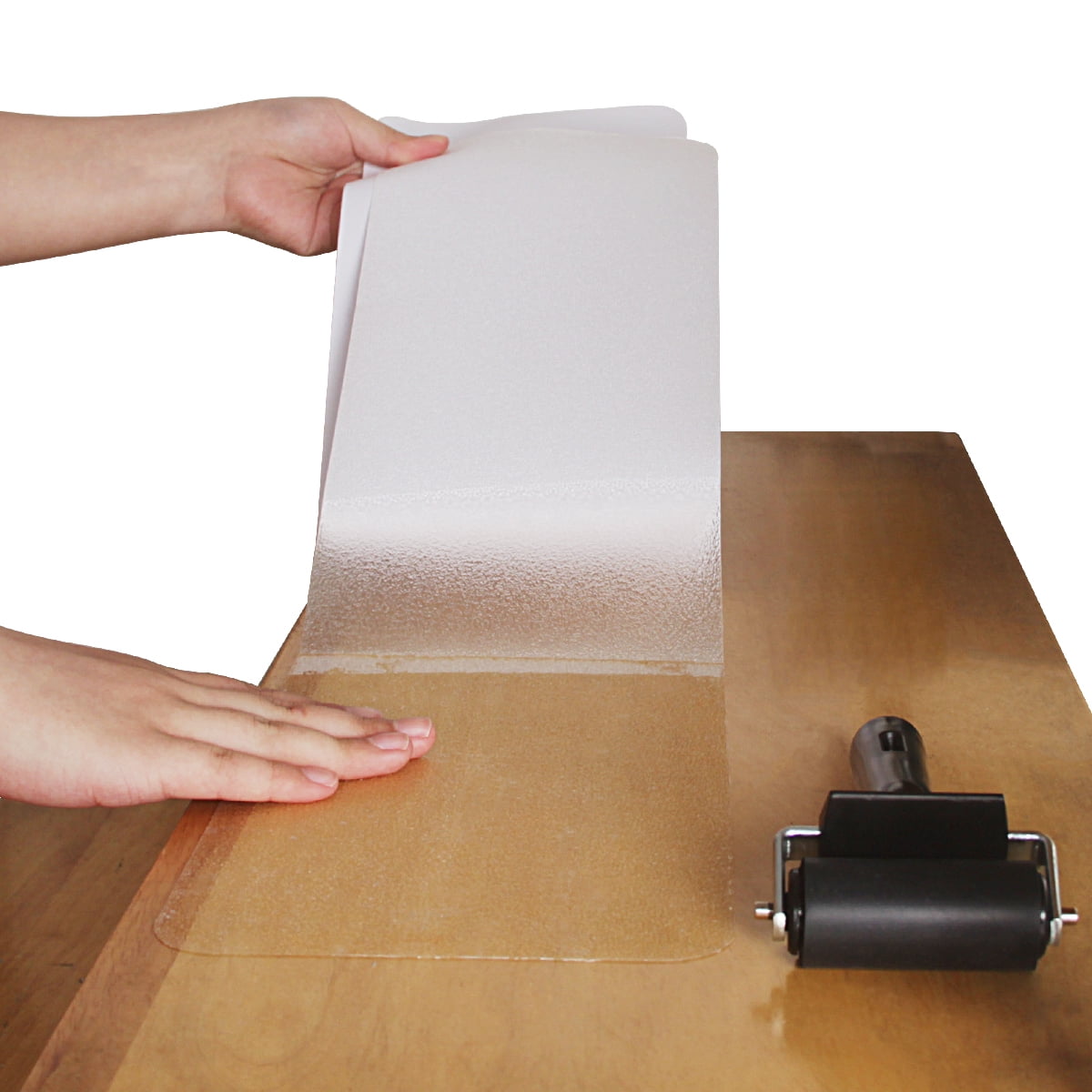 Transparent PEVA Non Slip Stair Treads 4'' x 32'' 15 Pack