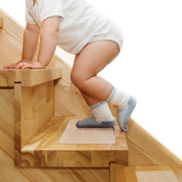 Non Slip Stair Treads 6" x 30", 15-Pack Pre-Cut PEVA Transparent Anti Slip Strips