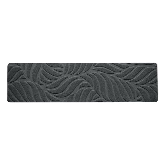 Non-Slip Stair Treads Carpet Mat Rug 21.6X7.4In, Leaf Pattern Indoor Stair Runners for Wooden Steps, Dogs Elders Pet with Reusable Adhesive (Dark Gray)