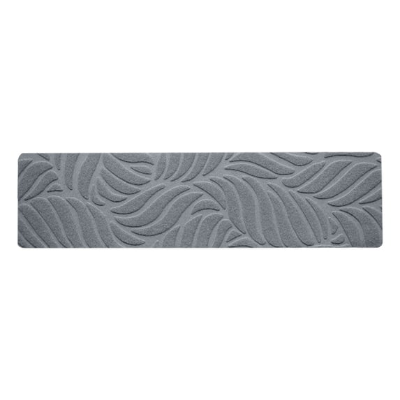 Non-Slip Stair Treads Carpet Mat Rug 21.6X7.4In, Leaf Pattern Indoor Stair Runners for Wooden Steps, Dogs Elders Pet with Reusable Adhesive (Gray)