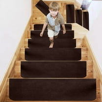 Non-Slip Stair Treads Self-Adhesive Carpet Mats for Wooden Steps Indoor Safety Grip Washable Reusable Anti-Skid Floor Pads for Elderly Pets Home Security