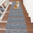 thumbnail image 1 of Non-Slip Stair Treads for Kids & Pets | Indoor Carpet Runner with Reusable Adhesive | Easy to Clean Polyester Rug | 21.6x7.4 Inch, 1-Pack, 1 of 5
