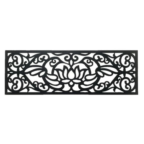 Non-Slip Step Mats,Rubber Stair Mats,Outdoor Rubber Stair Treads,Solves Slippery Step Issue, Ornate Scroll Design for Porch & Patio Stairs