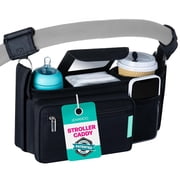 Non-Slip Stroller Organizer With Cup Holders, Exclusive Straps Grip Handlebar. Universal Fit For Uppababy Vista Cruz Nuna Baby Jogger Bob Britax Bugaboo Graco Stroller Accessories