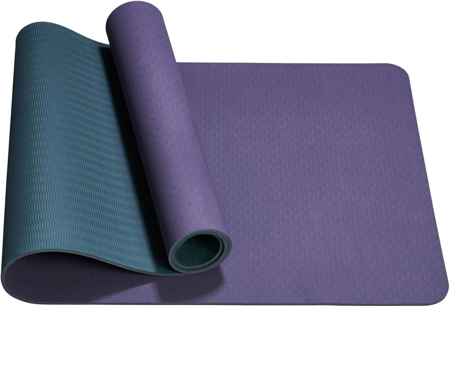 Non-Slip TPE Yoga Mat for Women & Men, 72"x24" Extra-Long Pilates Mats for Hot Yoga, HIIT, Floor Workouts, Lightweight Fitness Mat with Dual Grip