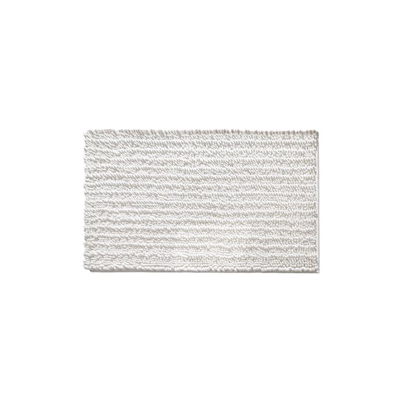Non - Slip Thickened Chenille Bathroom Rug, Absorbent Stain - Resistant Fade - Proof Floor Mat, Easy to Clean Versatile for Bathroom Kitchen Laundry Room Home Use,White